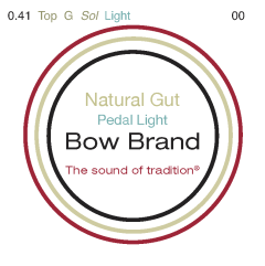 Bow Brand pedal natural gut light above the first octave #00 G