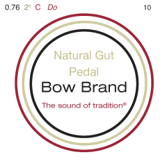 Bow Brand pedal natural gut tweede octaaf #10 C 