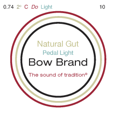 Bow Brand pedal natural gut light second octave #10 C
