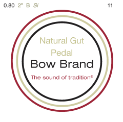 Bow Brand pedal natural gut tweede octaaf #11 B