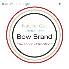 Bow Brand pedal natural gut light tweede octaaf #11 B