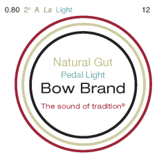 Bow Brand pedal natural gut light second octave #12 A
