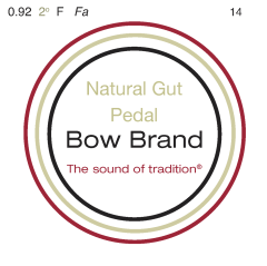 Bow Brand pedal natural gut second octave #14 F