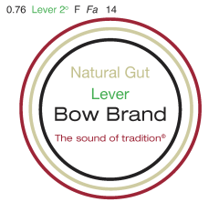 Bow Brand lever natural gut second octave #14 F