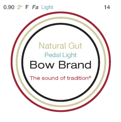 Bow Brand pedal natural gut light second octave #14 F