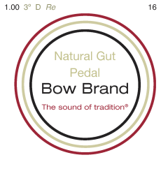 Bow Brand pedal natural gut third octave #16 D