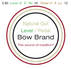 Bow Brand lever natural gut third octave #16 D