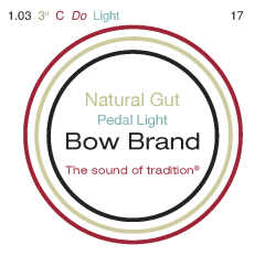 Bow Brand pedal natural gut light third octave #17 C