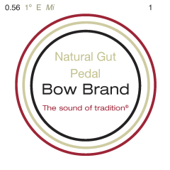 Bow Brand pedal natural gut first octave #1 E