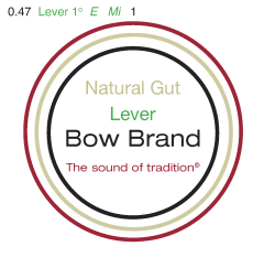 Bow Brand lever natural gut first octave #1 E