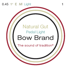 Bow Brand pedal natural gut light first octave #1 E