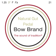 Bow Brand pedal natural gut third octave #21 F