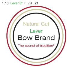 Bow Brand lever natural gut third octave #21 F