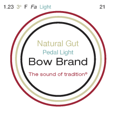 Bow Brand pedal natural gut light third octave #21 F