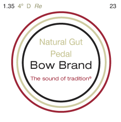 Bow Brand pedal natural gut vierde octaaf #23 D