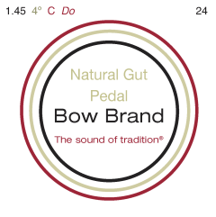 Bow Brand pedal natural gut vierde octaaf #24 C 