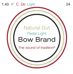 Bow Brand pedal natural gut light fourth octave #24 C