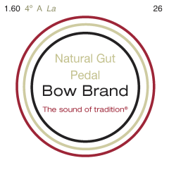Bow Brand pedal natural gut vierde octaaf #26 A
