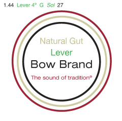 Bow Brand lever natural gut fourth octave #27 G