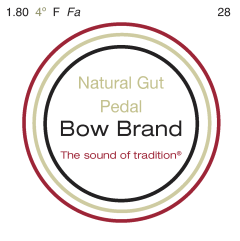 Bow Brand pedal natural gut fourth octave #28 F