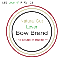 Bow Brand lever natural gut fourth octave #28 F