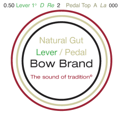 Bow Brand lever natural gut first octave #2 D