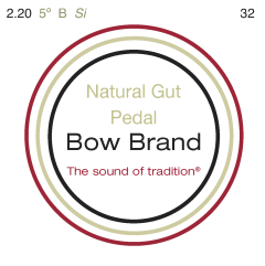 Bow Brand pedal natural gut vijfde octaaf #32 B
