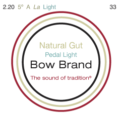 Bow Brand pedal natural gut light vijfde octaaf #33 A