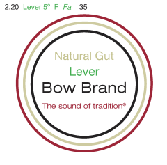 Bow Brand lever natural gut fifth octave #35 F