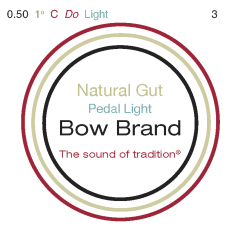 Bow Brand pedal natural gut light first octave #3 C 