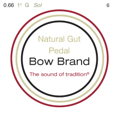 Bow Brand pedal natural gut first octave #6 G