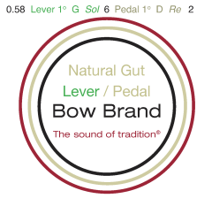 Bow Brand lever natural gut first octave #6 G