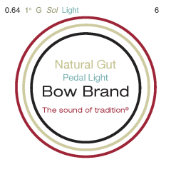 Bow Brand pedal natural gut light first octave #6 G