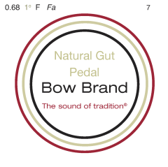 Bow Brand pedal natural gut first octave #7 F