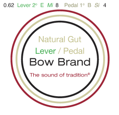 Bow Brand lever natural gut second octave #8 E