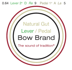 Bow Brand lever natural gut second octave #9 D