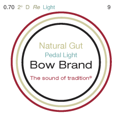 Bow Brand pedal natural gut light tweede octaaf #9 D