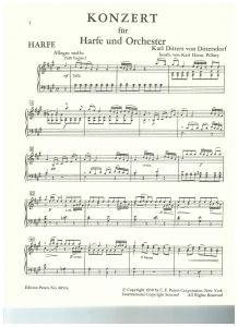 Dittersdorf, K.D. von - Konzert für Harfe und Orch. - harp