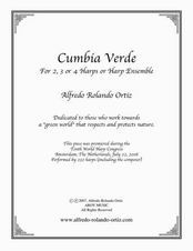 Ortiz, Alfredo Rolando - Cumbia Verde for 4 harps