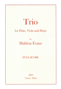 Evans, Haldon - Trio for flute, viola and harp