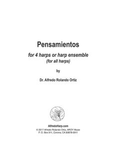 Ortiz, Alfredo Rolando - Pensamientos for 4 harps/ ensemble