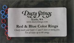 Dusty Strings rode en blauwe ringetjes